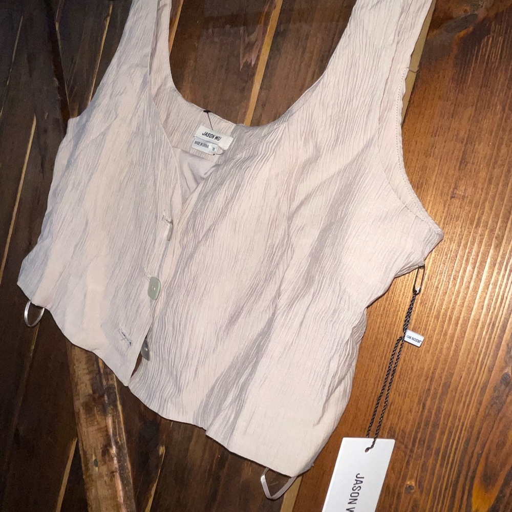 Jason Wu Taupe and Multicolor Fabric